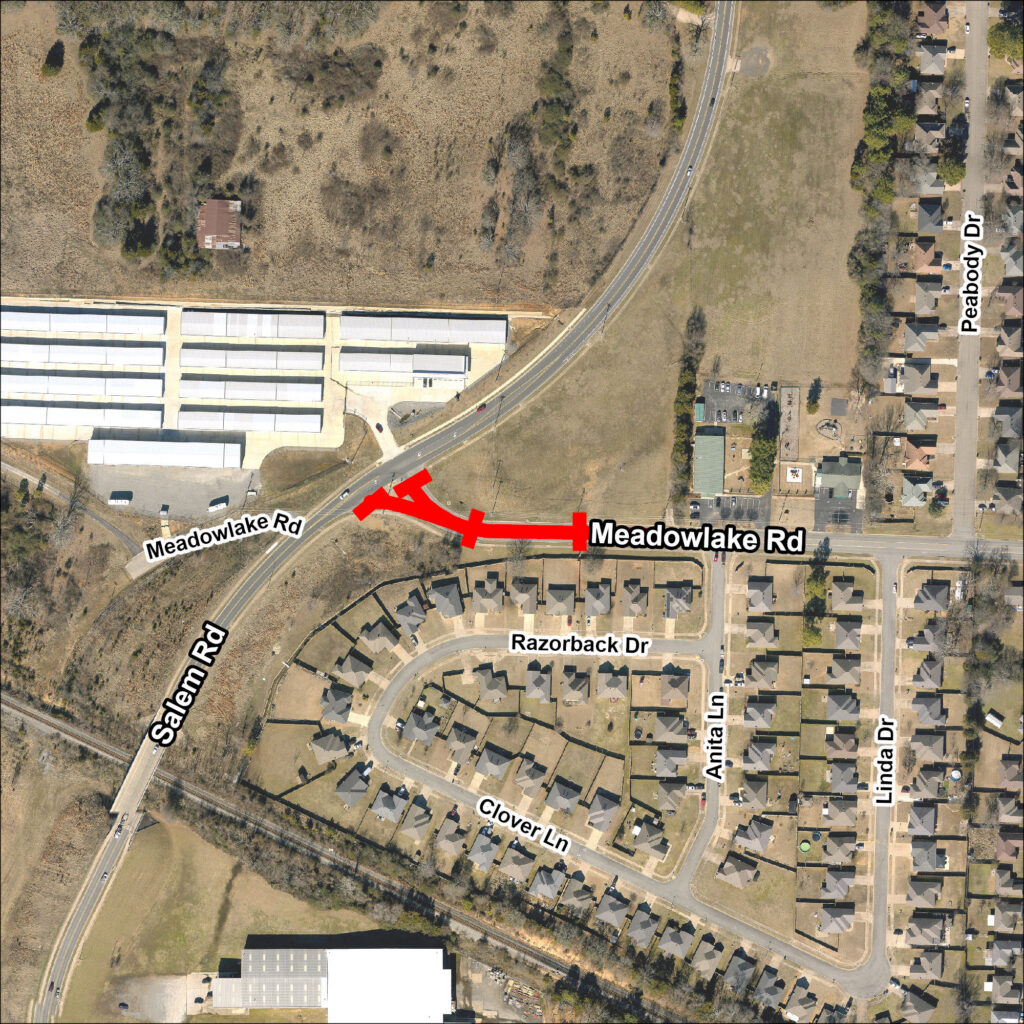 Salem and Meadowloake Roundabout Road Closure Map