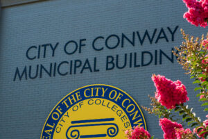 Conway Municipal Building Sign in Conway, Arkansas