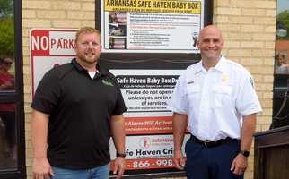 Conway Safe Haven Baby Box - Greg Hiegel and Captain Ty Ledbetter