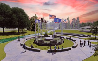 Veterans Plaza at Pompe Park conceptual rendering