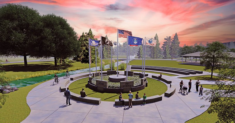Veterans Plaza at Pompe Park conceptual rendering