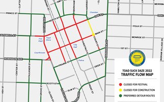 Toad Suck Daze 2022 Traffic Flow Map